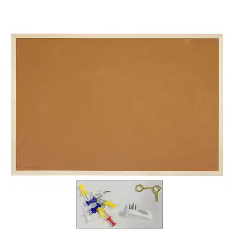 Bulletin Board Double-Sided Cork Wood Board Wooden Frame 30x40CM 40x60CM for Home School Decoration 