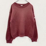 90 年代 EDWIN 運動衫/運動鞋，褪色復古酒紅色，S 碼，古著。