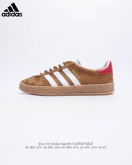 adidas x gucci gazelle sneakers - classic collaborative retro sportswear รองเท้าผ้าใบผู้ชาย รองเท้าว