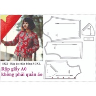 A0 paper cutting code 1822 - shirt sewing cutting