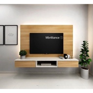 Wall Mounted TV console + Feature wall