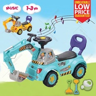 Kids Ride On Bulldozer Excavator Construction Digger Musical Steering/Jentolak Mainan Kanak Kanak