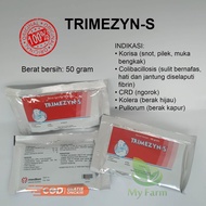 Trimezyn S 50 Gram Obat Pilek Ngorok Kolera Cekrek Pada Burung Ayam Bangkok Petelur Dan Hewan Unggas