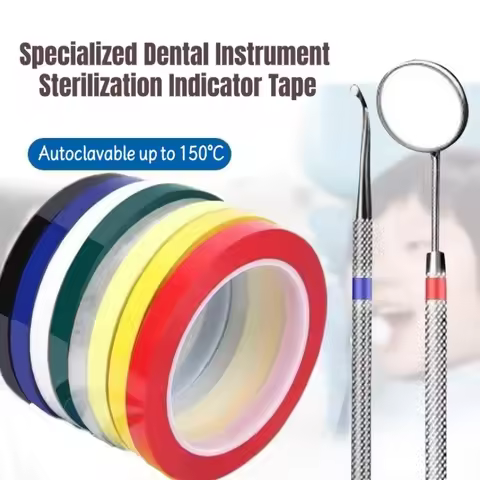 Dental Instruments Tapes Autoclave Sterilization Indicator Tape Marla Gum Tape 120°C Steam Disinfect