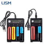 18650 Battery Charger 1 2 4 Slots AC 110V 220V For 18650 10440 14500 16340 16650 14650 3.7V Rechargeable Lithium Battery Charger