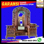 Meja rias ukir kayu jati asli mebel meubel furniture jepara asli kamar minimalis murah tempel dindin