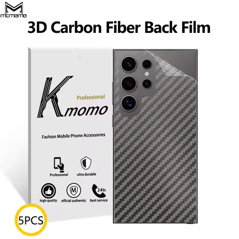 For Samsung Galaxy S24 S23 S22 S21 S20 Plus Ultra FE Note 20 3D 5Pcs Carbon Fiber Anti-Fingerprints 