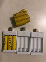 充電電池連充電器3個