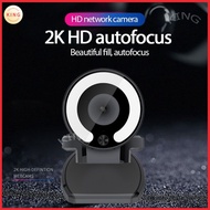 REAL 2K HD Webcam Fill Light Rotatable Laptop Web Camera PC Computer Camera With Microphone For Yout