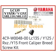 Front Caliper Breed Screw Skru Kit Original HLY Yamaha LC135 Y15ZR RXZ 125Z 125ZR Lagenda SRL 110 SRL115 Brake Brek Pump