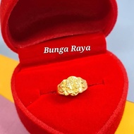 Wing Sing 916 Gold Baby Ring Adjustable / Cincin Baby Laras Emas 916