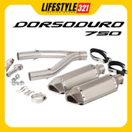 Motorcycle Exhaust Y System Pipe Tail Exhaust Twin Exhaust For Aprilia Dorsoduro 750 2008-2016