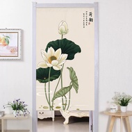 Japanese width 140CM Door Curtain with rod Set Hanging Half divide 120 180 Modern living room entryway Toilet Kitchen Partition Full Door Curtain pole doorway Height 200CM Curtain