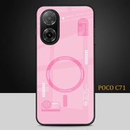 HP Glitter Glass Phone Case For POCO C71 - POCO C71 Phone Case - K75