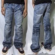 Celana Panjang Longpants Jeans Heritage Stone Blue Washed Fading Ori