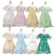 (BISA PILIH WARNA) Dress Raisa Brukat uk Bayi - 8 Tahun / Baju Kondangan Lebaran Dres Brokat Anak Perempuan Gaun Brukat Pesta Import Natal Baby Cewek Alinkidos