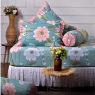 Soraya Bedsheet CVC Queen Rubber Bedspread Size 160x200x30cm