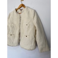 H&M Tweed Jacket Size EUR50 UK22 Chest Width 50 Inches Length 25 Arm Circumference 22 Polyester Wool