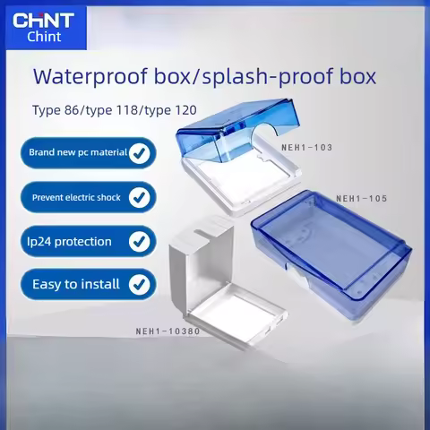 CHINT NEH1-103 NEH1-105 NEH1-10380 Socket accessory 86 120 118 Type Splash-proof box High-strength P