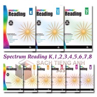 Book - Spectrum Reading - Grade K,1,2,3,4,5,6,7,8 - A4 size in color, answers at the back of the boo