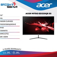 ACER NITRO 32" ED320QR S3 VA 165HZ FHD CURVED GAMING MONITOR
