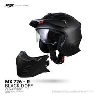 Jpx MX 726R Helmet - Black Doff/Red Visor Clear ORIGINAL