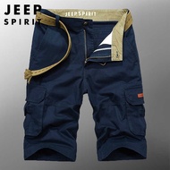 SPIRIT JEEP Men's Casual Pants Breathable Five-Point