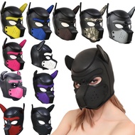 Party Masks Pup Puppy Play Dog Hood Mask Padded Latex Rubber