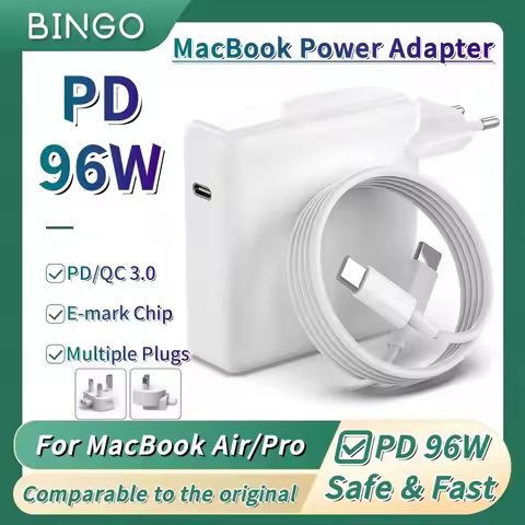 96W USB-C PD Fast Charger Compatible with MacBook Pro & MacBook Air A1707 A1990 A2141 A2251 A2289, M