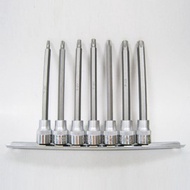 [iMOVER Professional Auto Repair] 7 Pieces 3 Points Long Star Drilling Socket Screwdriver Bit Set He