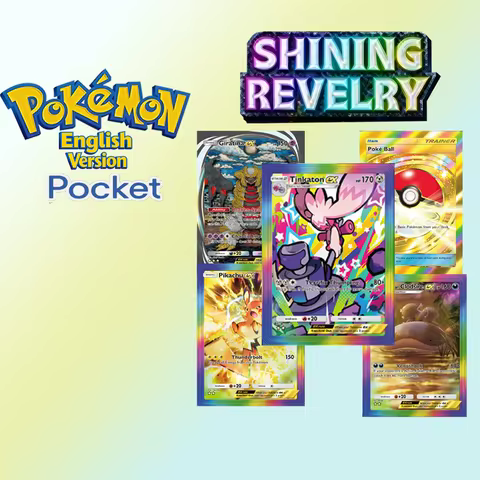 Diy English Pokemon Card Pocket Tcg Ptcg Pocket Shining Revelry (A2B) Card Poke Ball Pikachu Ex Tink