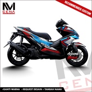 Aerox 155 Decal Sticker Aerox 155 Decal Sticker Aerox Full Body Striping Aerox Blugx Decal