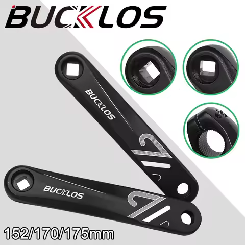BUCKLOS Bike Crank Arm 152mm 170mm 175mm Bicycle Replacement Crank Arm Square Spline Hole Bicycle Cr