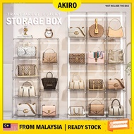 AKIRO MALAYSIA Magnetic Transparent Acrylic Display Box Handbag Storage Organizer Box Toys Shoes Boo