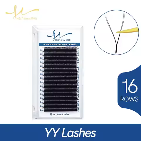 16 ros YY Shape Lashes Extension Faux Mink Black Soft Invividual Eyelashes Y Shape Volume Lashes 8-1
