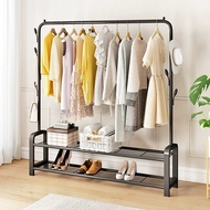 Black Simple Clothes Drying Rack Single Pole Indoor Clothes Rack Balcony Clothes Drying Rack