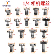 1/4 Camera Screw Flat Slot Hexagon Socket Hexagon Stainless Steel Hand Screw Quick Release Gimbal Lo