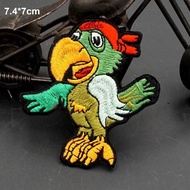 AB54 Pirate Parrot Cartoon Cloth Sticker Embroidered Velcro Sticker Cloth Sticker