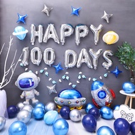 Outer Space Party Decoration Astronaut balloons Rocket Foil Balloons Galaxy Theme Baby 100 days Part