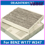 A2478301702แอร์รถยนต์ที่กรองอากาศในรถ VBNGF สำหรับ Mercedes Benz W177 W247 H247 X247 A180 B200 CLA G