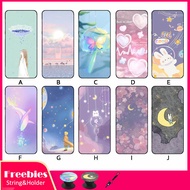 For OPPOA55-5G/A53S-5G/A56-5G/Realmec3/OPPO A53/A53M Mobile phone case silicone soft cover, with the same bracket and rope