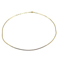 FEHMAS GOLD 22K/916 Yellow Gold Flat Round Chain Necklace 22K/916 Emas Kuning Kalung Rantai Bulat Ra