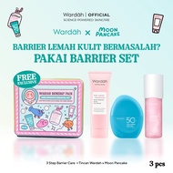 NEW! Wardah Starter Kit Moon Pancake Trio Basic Skincare Glow (UV Shield Sunscreen Perfect Bright Mi