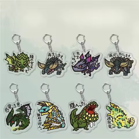 Monster Hunter Stories2 Male Fire Azure Rathalos Rosea Rathian Yiankutku Female Fire Dragon Acrylic 