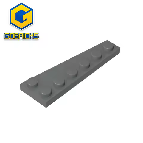 Gobricks GDS-2144 Wedge Plate 6 x 2 Left compatible with lego 78443 Assembles Building Blocks childr