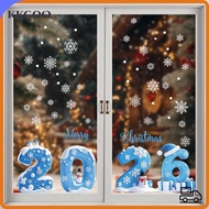 KKGOO Xmas Glass Decal, Glass Decal Static Cling Christmas Window Stickers, Cartoon Santa Claus PVC 