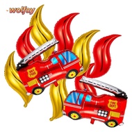 WOLFAY Party Decorations, Foil Fire Design Fire Truck Balloon, Birthday Party Balloon Set Fire Truck