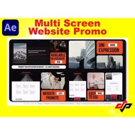[AE Template] Multi Screen Website Promo After Effects 2022 Template Full HD No Plugins Required Ins