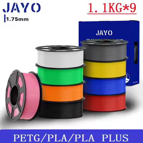 JAYO 3D PETG/PLA/PLA plus 3D Printer Filament 9 Rolls 1.75mm 3D Printer Filament As 3D Printing Mate
