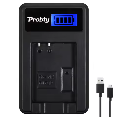 Probty EN-EL12 ENEL12 EN EL12 LCD USB Charger for Nikon Coolpix S9700 AW120 S9900 AW130 AW100 P340 S